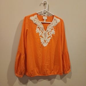 Chicos orange top  Size 0 ( M)